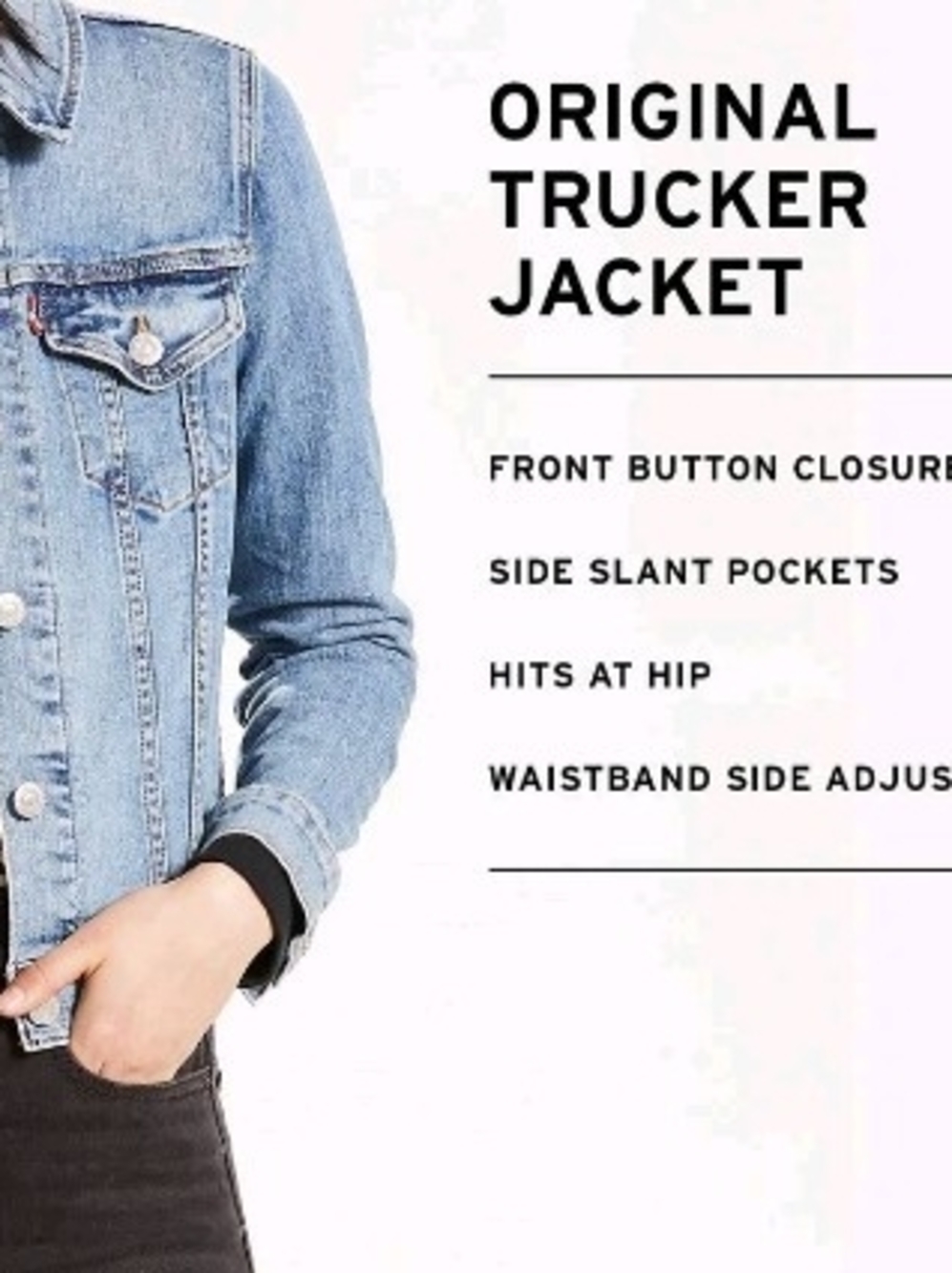 Levi's Original Trucker Jacket Denim Jean Jacket in Blue Size Small